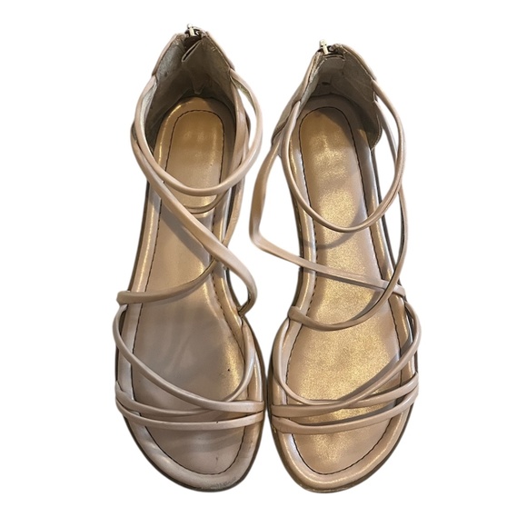 Nude Strappy Sandals | Size 8 - Picture 2 of 4